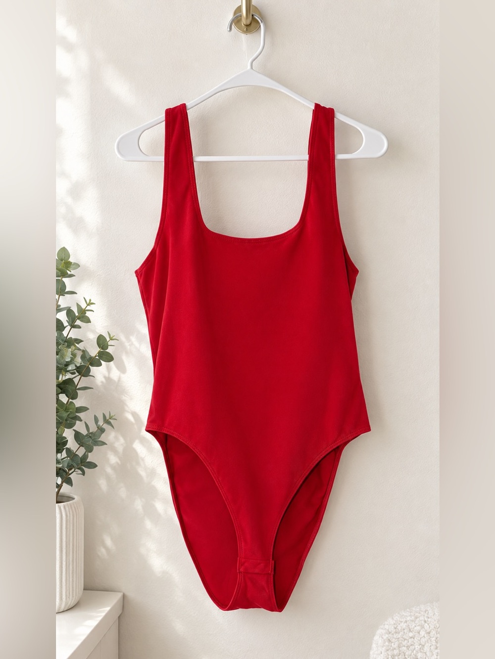 Women’s Red Wide Strap Body Suit